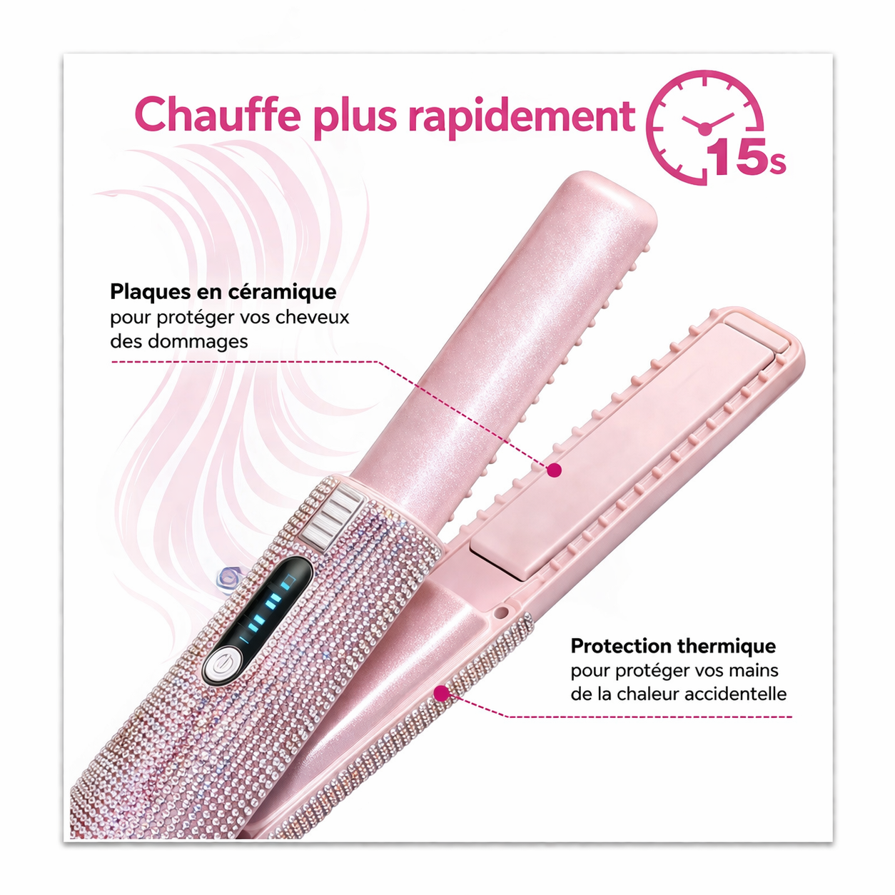 Lisseur Sans Fil 2-en-1 Diamond