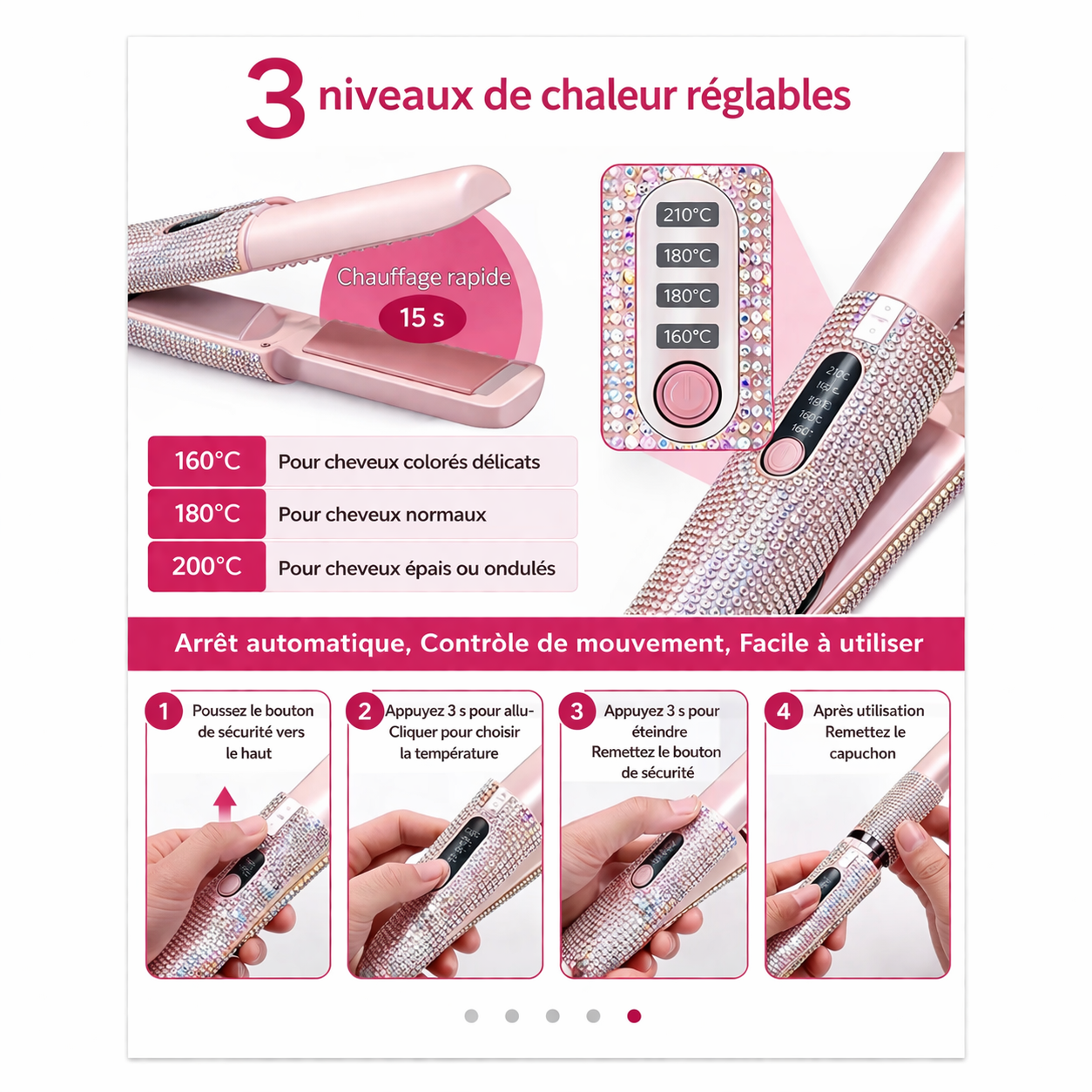 Lisseur Sans Fil 2-en-1 Diamond