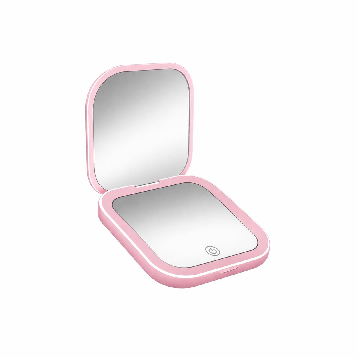 Miroir de Poche LED Compact – Grossissement 1x/2x, Éclairage Intégré