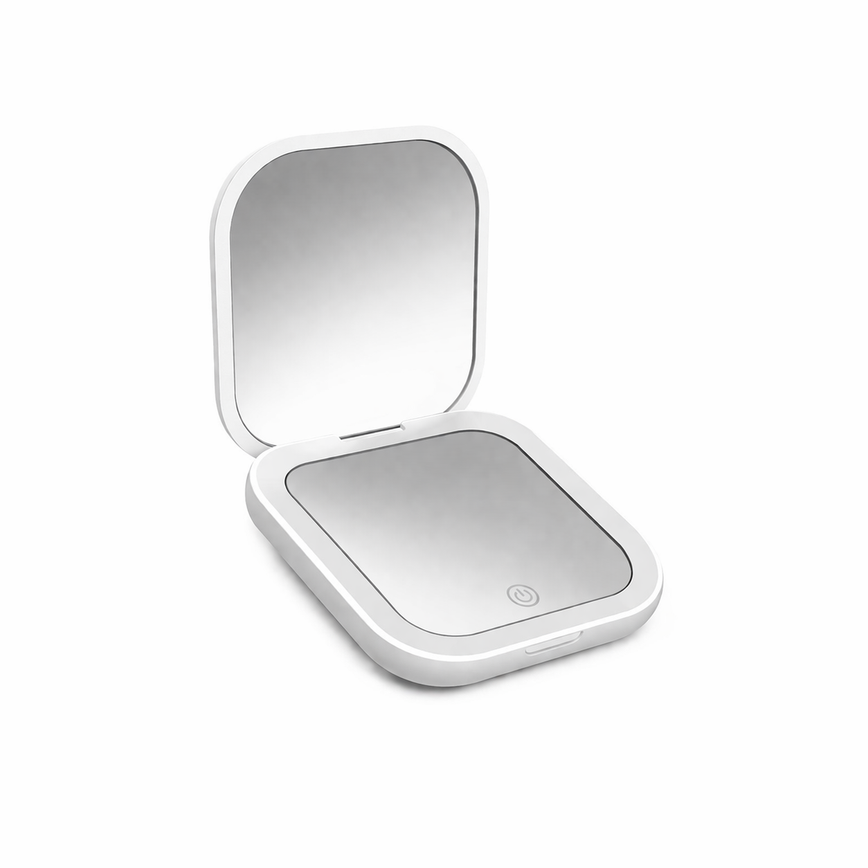 Miroir de Poche LED Compact – Grossissement 1x/2x, Éclairage Intégré